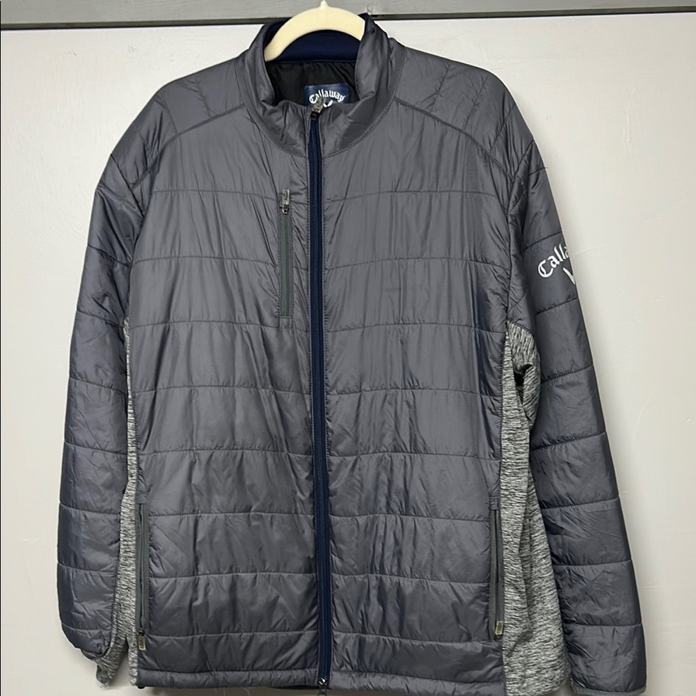 Callaway Gray Puffer Jacket Lightweight Quilted Design